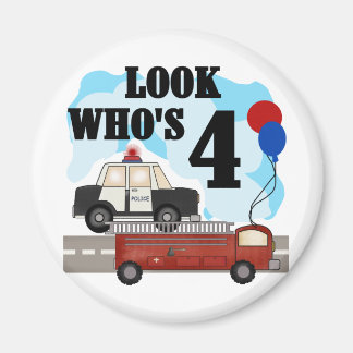 Everyday Heroes 4th Birthday Magnet