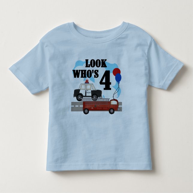 Everyday Heroes 4th Birthday Toddler T-Shirt (Front)