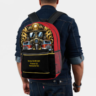 Everyday Heroes Firefighters Courage Printed Backpack