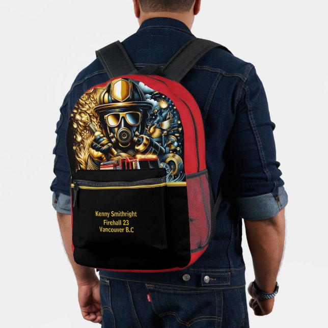 Everyday Heroes Firefighters Golden Hour Printed Backpack (Insitu (Model))