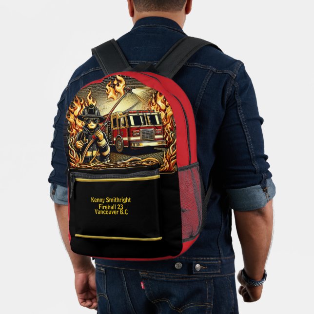 Everyday Heroes Firefighters Valour Printed Backpack (Insitu (Model))