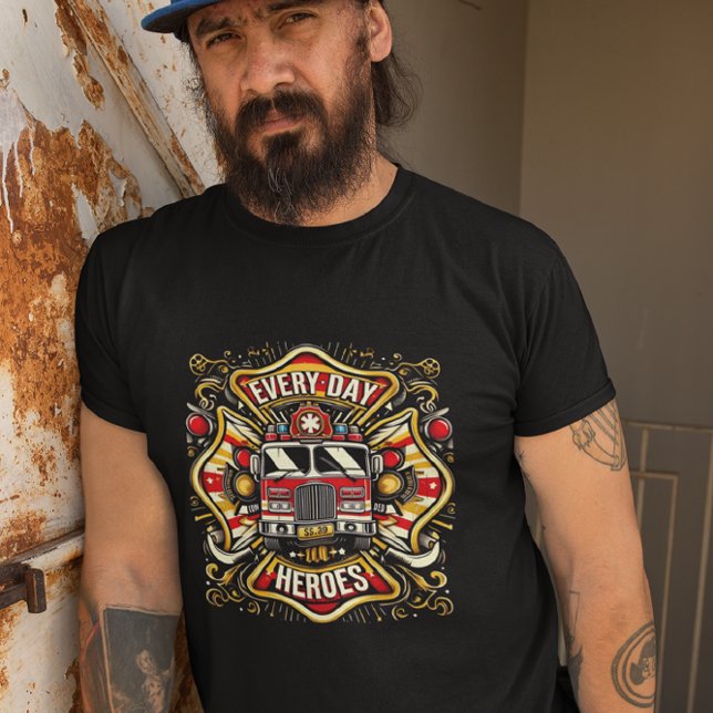 Everyday Heroes Firetruck T-Shirt (Creator Uploaded)