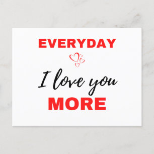 Everyday I Love You More Black Holiday Postcard