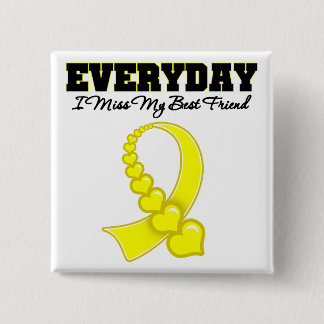 Everyday I Miss My Best Friend Military 15 Cm Square Badge