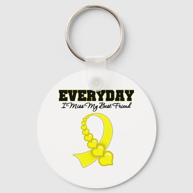 Everyday I Miss My Best Friend Military Key Ring (Front)