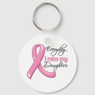Everyday I Miss My Daughter Breast Cancer Key Ring
