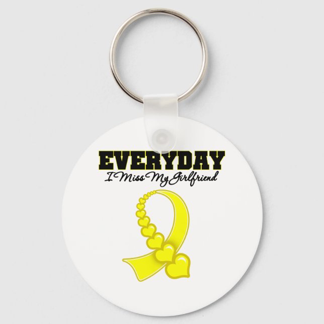 Everyday I Miss My Girlfriend Military Key Ring (Front)