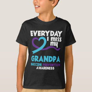 Everyday I Miss My Grandpa Suicide Prevention Awar T-Shirt