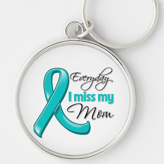 Everyday I Miss My Mum Ovarian Cancer Key Ring (Front)
