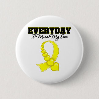 Everyday I Miss My Son Military 6 Cm Round Badge