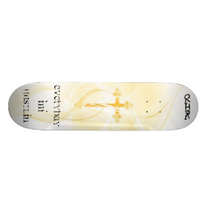 everyday im hustlin clink board true cross skateboard