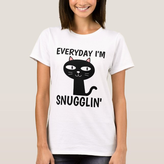 EVERYDAY I'M SNUGGLIN' Funny Cat Toddler t-shirts (Front)