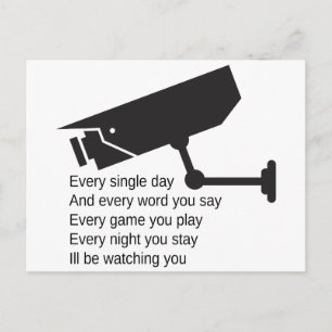Everyday I'm Watching You Postcard