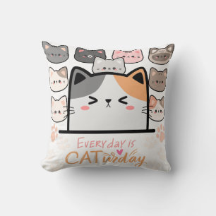 Everyday is Cat-urday Cushion