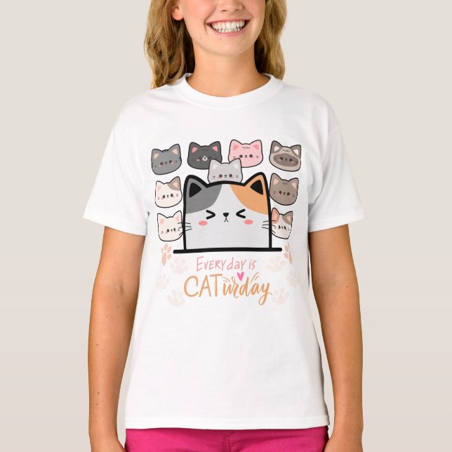 Everyday is Cat-urday T-Shirt (Front)