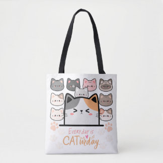 Everyday is Cat-urday Tote Bag