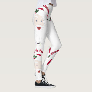 Everyday Is Christmas Vintage Santa Leggings