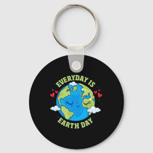 Everyday Is Earth Day Celebrate Earth Day Environm Key Ring