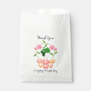 "Everyday is Earth Day" Floral Favour Bags. Favour Bags