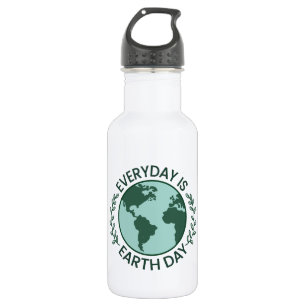 Everyday Is Earth Day - Vintage Green Earth Lover 532 Ml Water Bottle