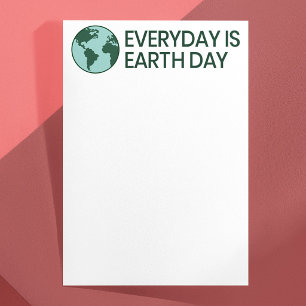 Everyday Is Earth Day - Vintage Green Earth Lover Stationery