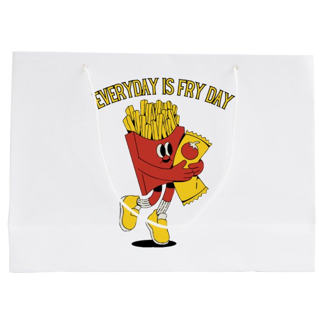 Everyday Is Fry Day Large Gift Bag (Back)