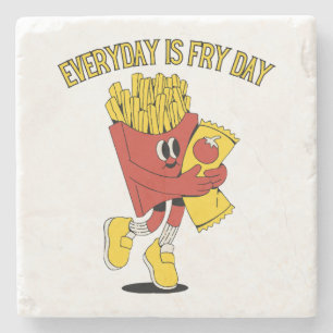 Everyday Is Fry Day Stone Coaster