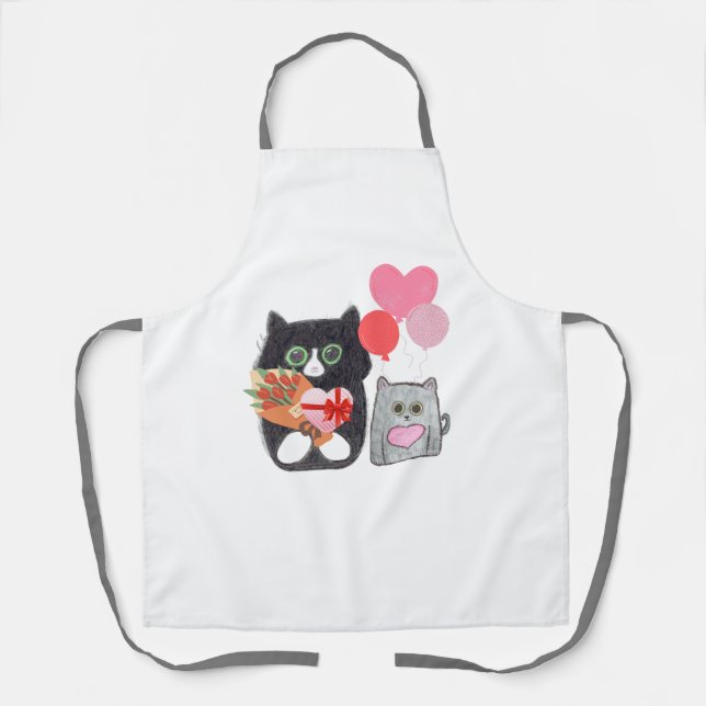 Everyday is Meowmy's Day All-Over Print Apron (Front)