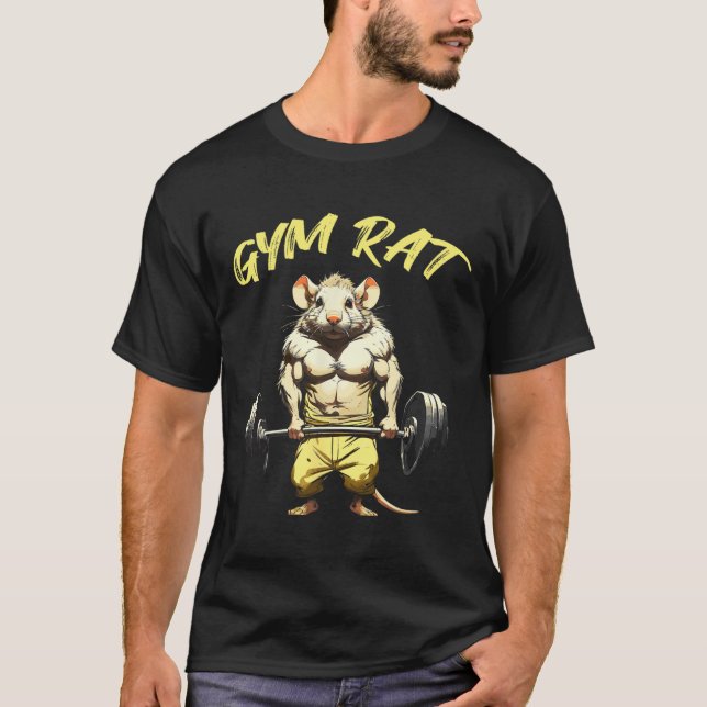 Everyday Staples Gym Rat Fitness Bodybuilding Art  T-Shirt (Front)
