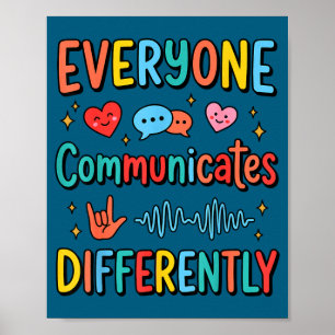Everyone communicates differently sped teacher poster