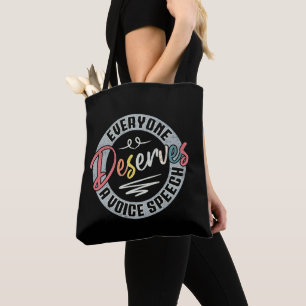 Everyone Deserves A Voice Speech SLP Vintage Tote Bag
