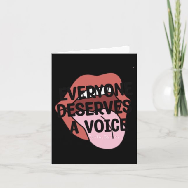Everyone Deserves A Voice Sticker  Card (Front)