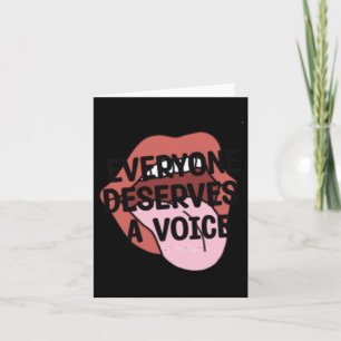Everyone Deserves A Voice Sticker Card