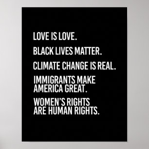 Everyone deserves human rights and climate change poster
