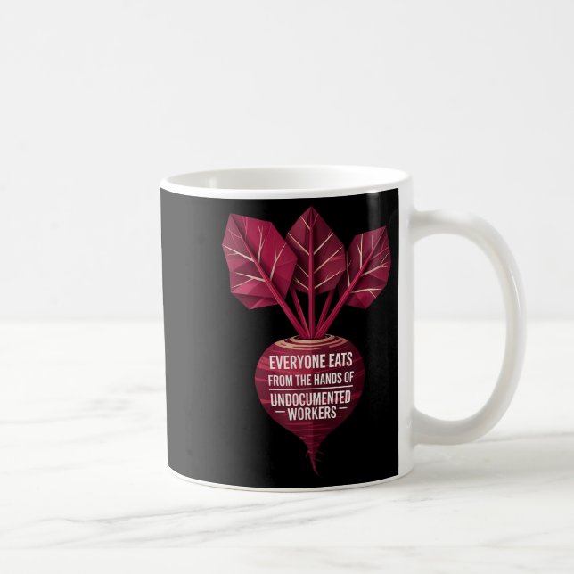 Everyone Eats From The Hands Of Undoented Workers  Coffee Mug (Right)