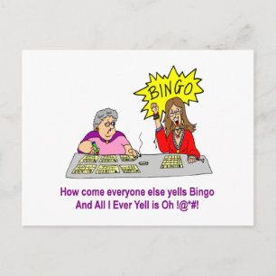 Everyone Else Yells Bingo Postcard