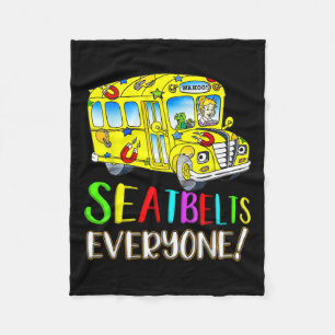 Everyone Fun Magic School Bus Driver Job Pride  Fleece Blanket