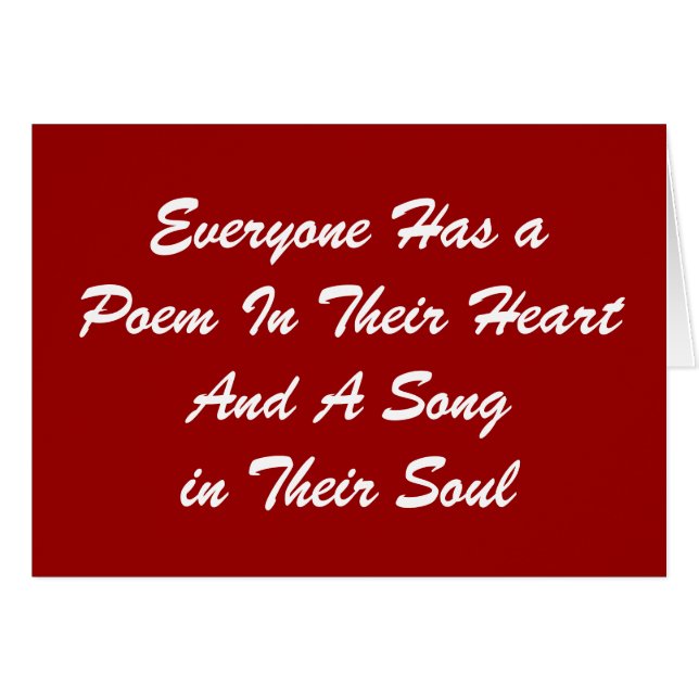 Everyone Has a Poem Card (Front Horizontal)