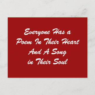 Everyone Has a Poem Postcard