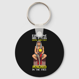 Everyone Has Plan Until Get Punched Boxing Fight T Key Ring