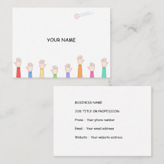 Everyone is aiming for that home run catch. business card
