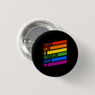 Everyone is Welcome Here 3 Cm Round Badge