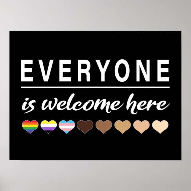 Everyone is welcome here All Are Welcome Here Poster (Front)