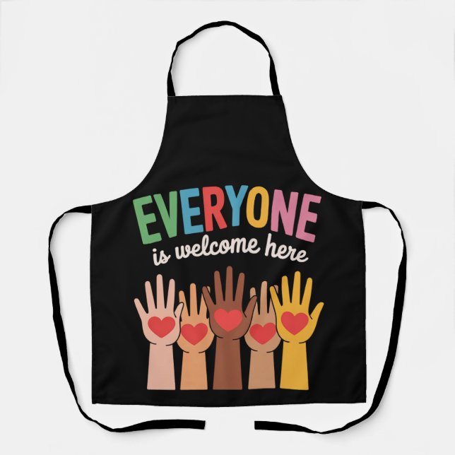 Everyone Is Welcome Here Apron (Front)
