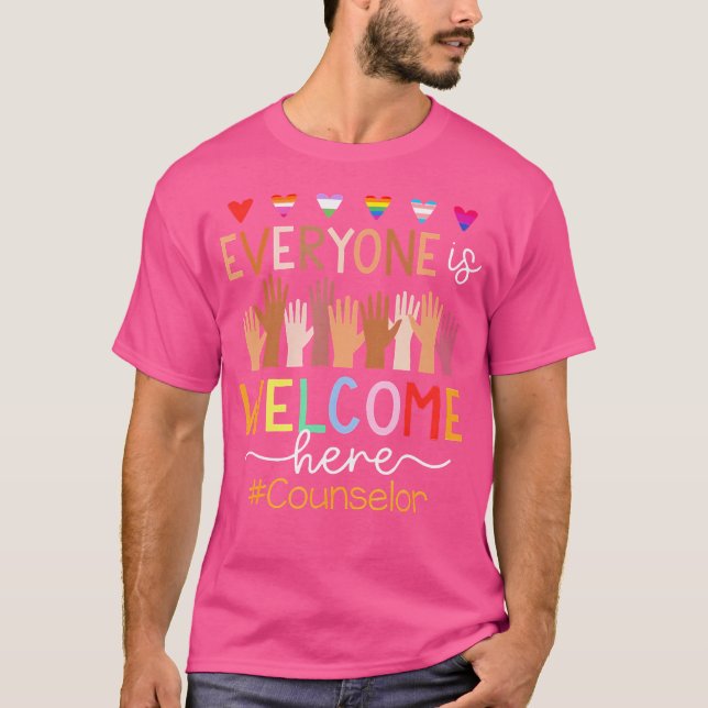 Everyone Is Welcome Here Counsellor T-Shirt (Front)