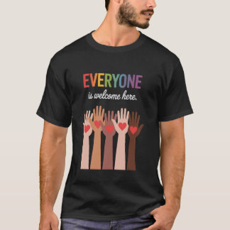 Everyone is Welcome Here Diversity Idaho Teachers  T-Shirt