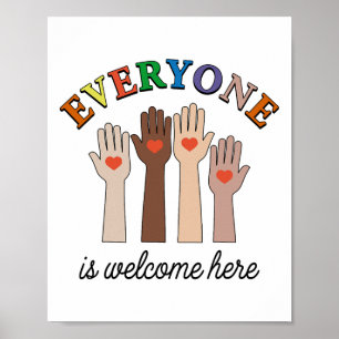 Everyone Is Welcome Here Funny Teacher Quote Women Poster