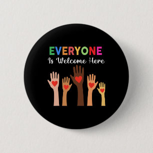 Everyone Is Welcome Here Idaho Teacher _1 6 Cm Round Badge