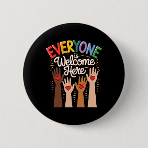 Everyone Is Welcome Here Idaho Teacher 1 6 Cm Round Badge