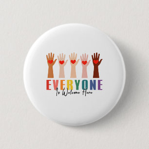 Everyone Is Welcome Here Idaho Teacher 24 6 Cm Round Badge